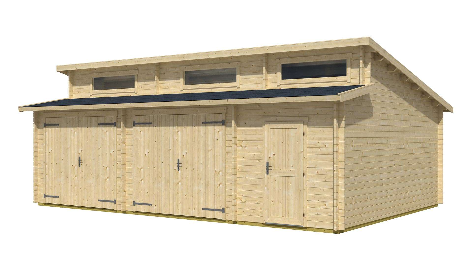 Zárt garázs építés fából Weka441