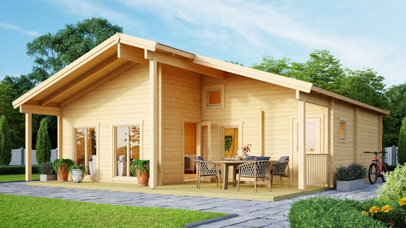 Weekendház Platinum gerendaházWeekendhaus Hétvégi faház Platinum