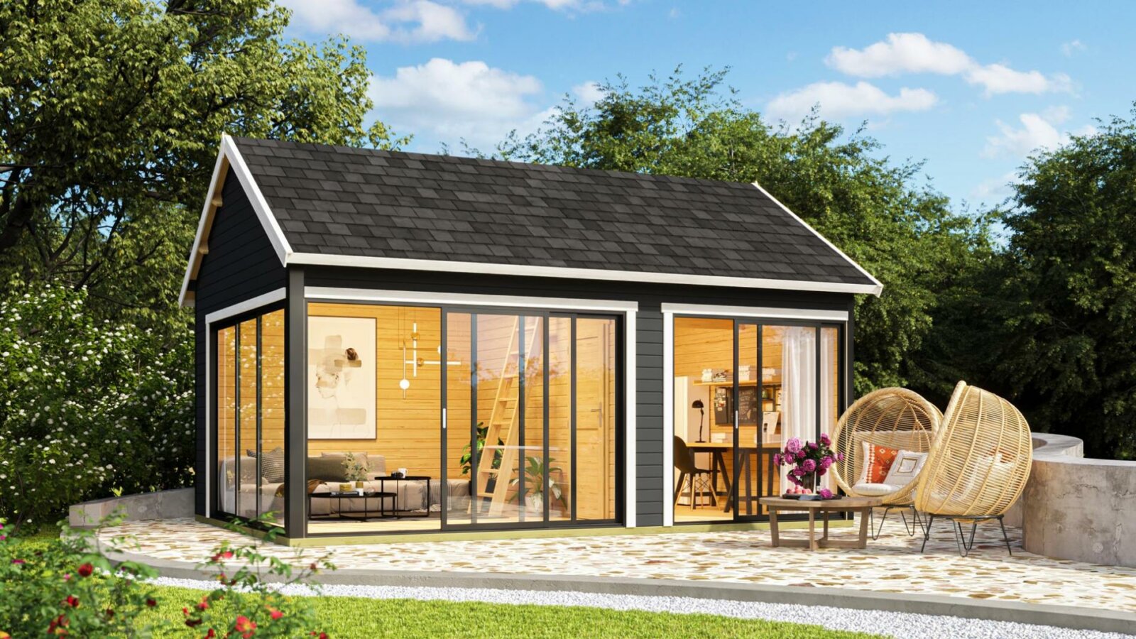 Faház Weka designhaus M445A Weka hétvégi faház M445A