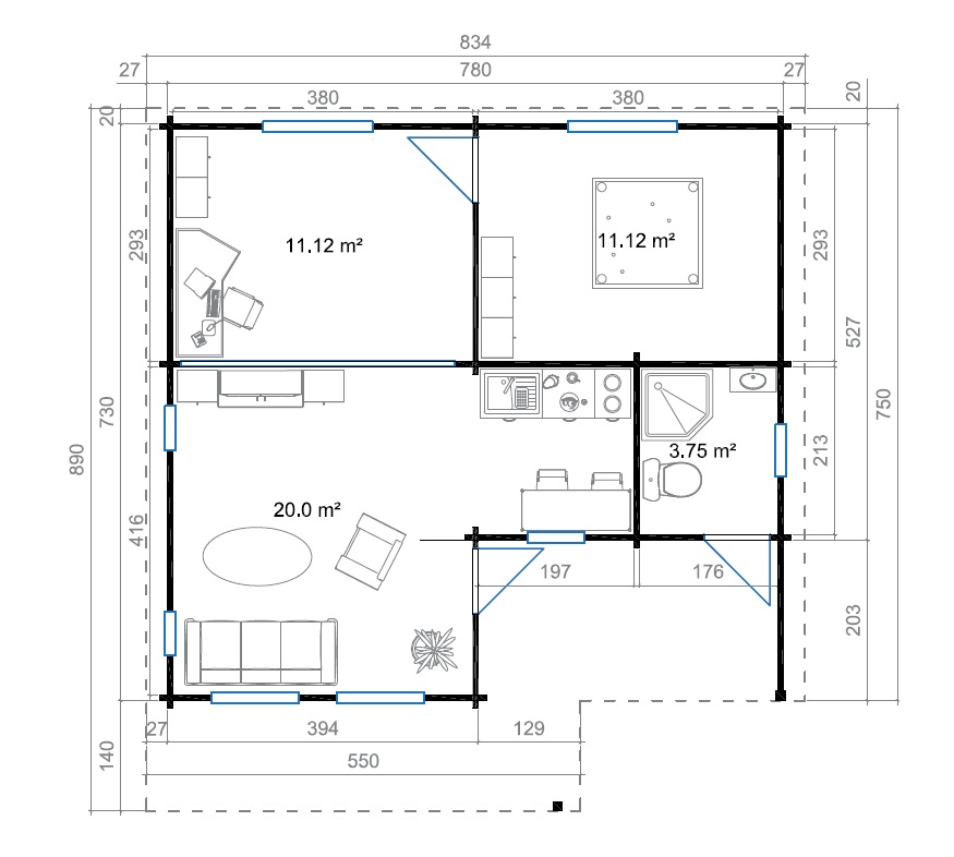 Alapozási műszaki rajz Platinum földszint Alapozási műszaki rajz Platinum faház