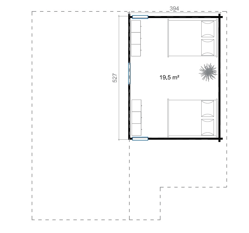 Emeleti műszaki rajz Platinum 2 Platinum faház emeleti műszaiki rajz