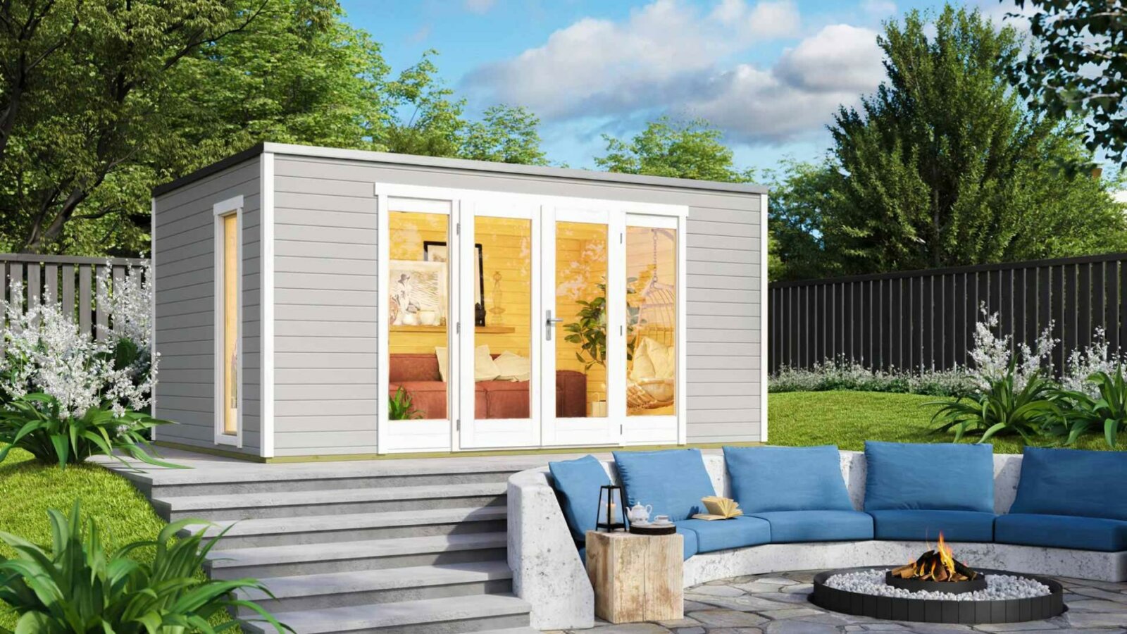 Weka faház P285 szürke Weka faház P285 szürke